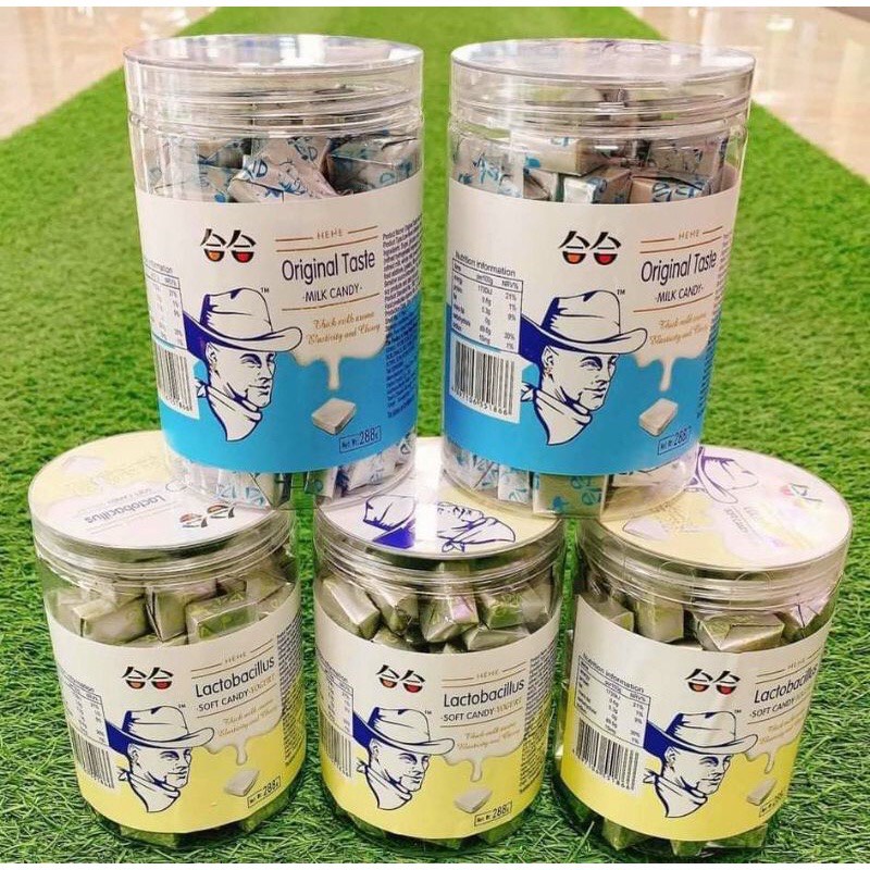 Kẹo Sữa Chua Ông Già Đài Loan Lọ 288gr