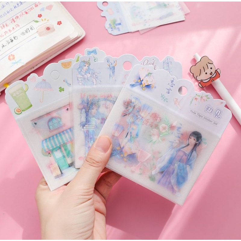 1 vỉ 3 trang sticker dễ thương mã A-2349