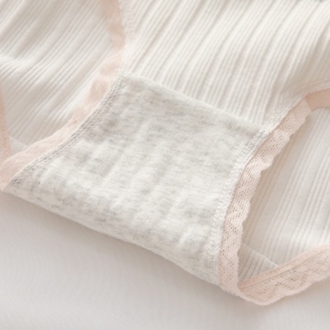 Quần Lót Nữ Gân Tăm, Quần Lót Cotton Cao Cấp Đính Nơ ZANA BRA L8036