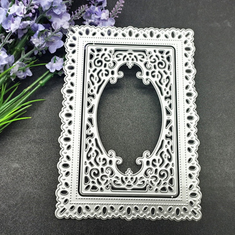 Khuôn Cắt Giấy Kim Loại Khung Chữ Nhật Xinh Xắn