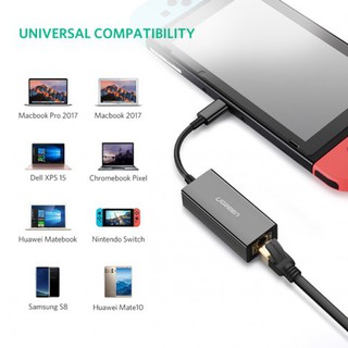 Cáp USB-C sang LAN 1Gbps Ugreen 50307 (Màu đen)