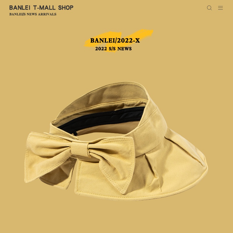 Nón Vành Rộng Hở Chóp Có Thắt Nơ Chống Tia UV Phong Cách Nhật Bản Thời Trang Mùa Hè Cho Nữ