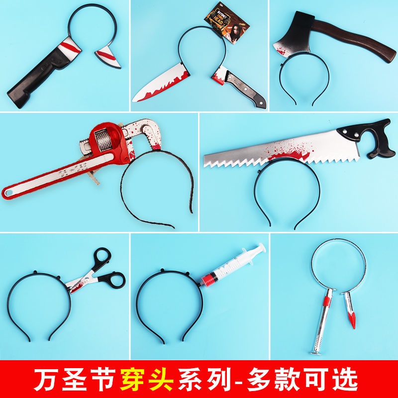 Đồ Chơi Con Rìu Đeo Đầu Hóa Trang Halloween Kinh Dị cr Cưa Xuyên Đầu Ax Saw 3.1