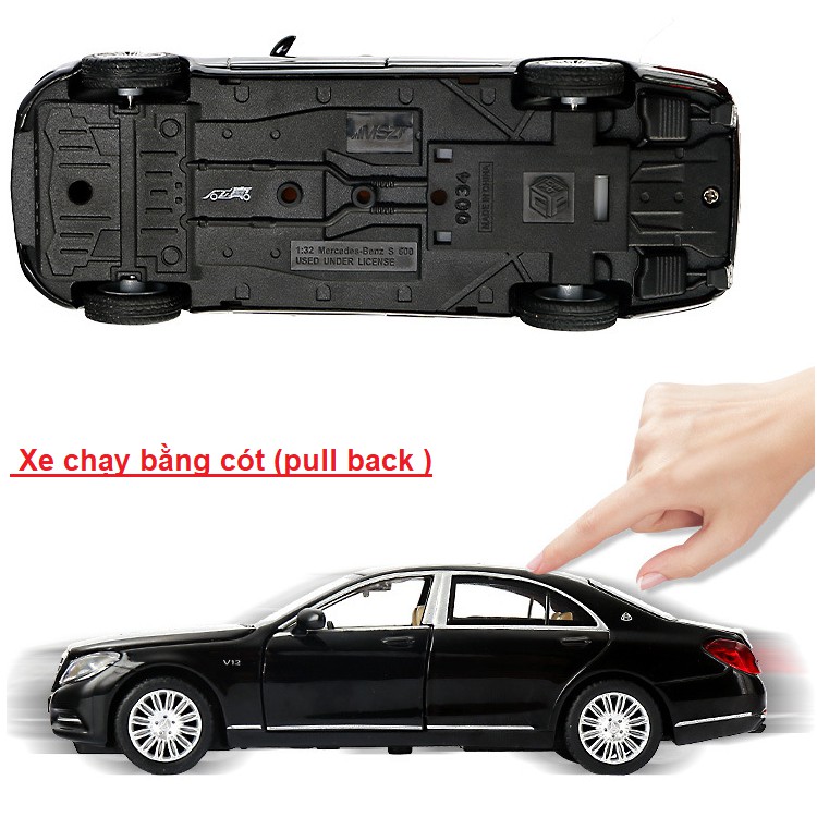 Mô hình xe ô tô RMZ Mercedes Benz S600 bằng kim loại mở được 2 cửa tỉ lệ 1:36