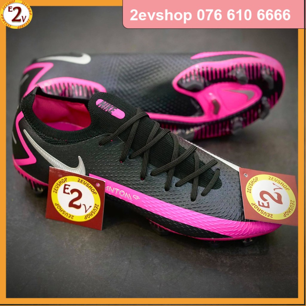 Giày đá bóng thể thao nam 𝐏𝐡𝐚𝐧𝐭𝐨𝐦 𝐆𝐓 𝐄𝐥𝐢𝐭𝐞 Đen sợi dệt, giày đá banh tự nhiên chất lượng - 2EVSHOP