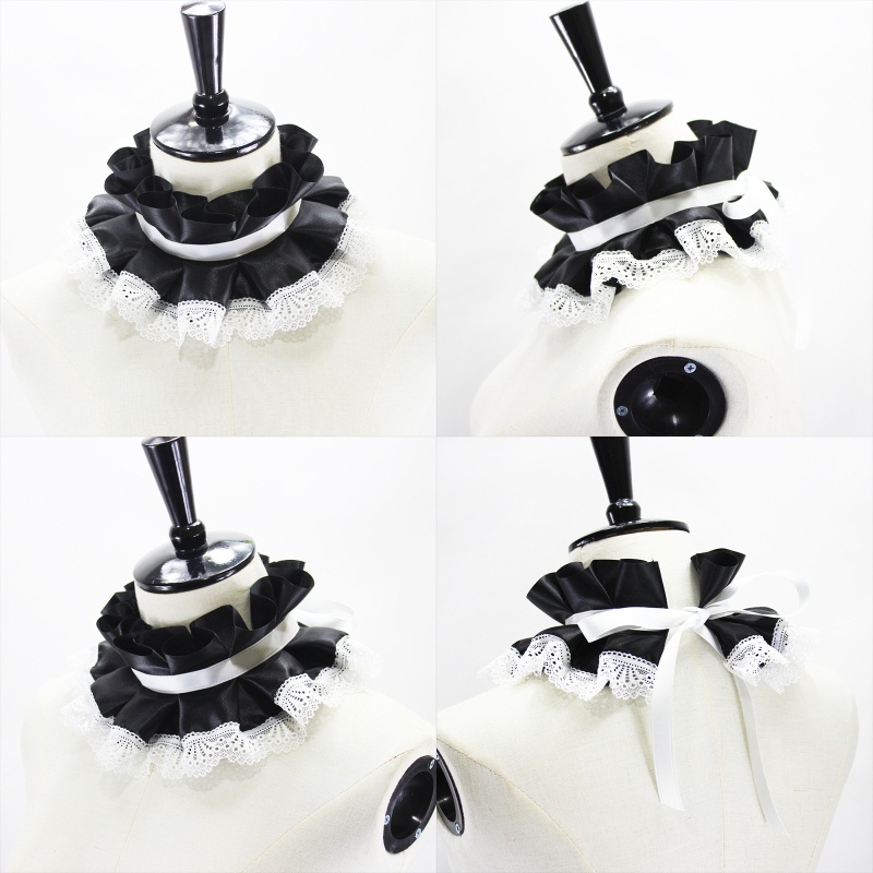 Cổ Áo Giả Bằng Vải Satin Viền Ren Có Thể Điều Chỉnh Phong Cách Lolita Cổ Điển Cho Nữ Hóa Trang | BigBuy360 - bigbuy360.vn