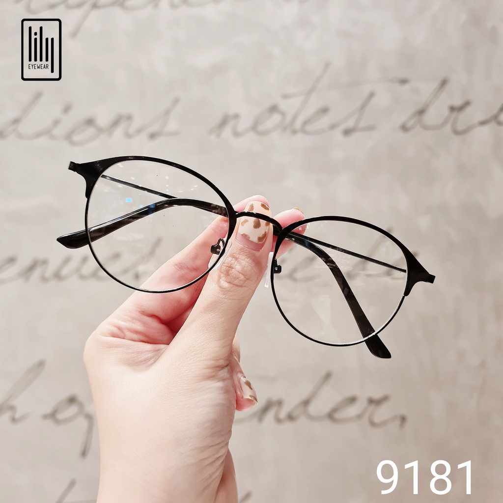 Gọng kính kim loại nam nữ Lilyeyewear mắt tròn thanh mảnh phù hợp mặt nhỏ 9181 | BigBuy360 - bigbuy360.vn