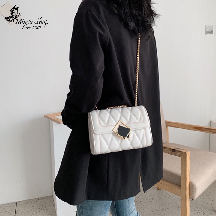 Túi Xách Đeo Chéo Nữ, Túi Hộp Sang Chảnh Nhiều Ngăn, Chất Da Mềm Mịn Phong Cách Hàn Quốc TD49
