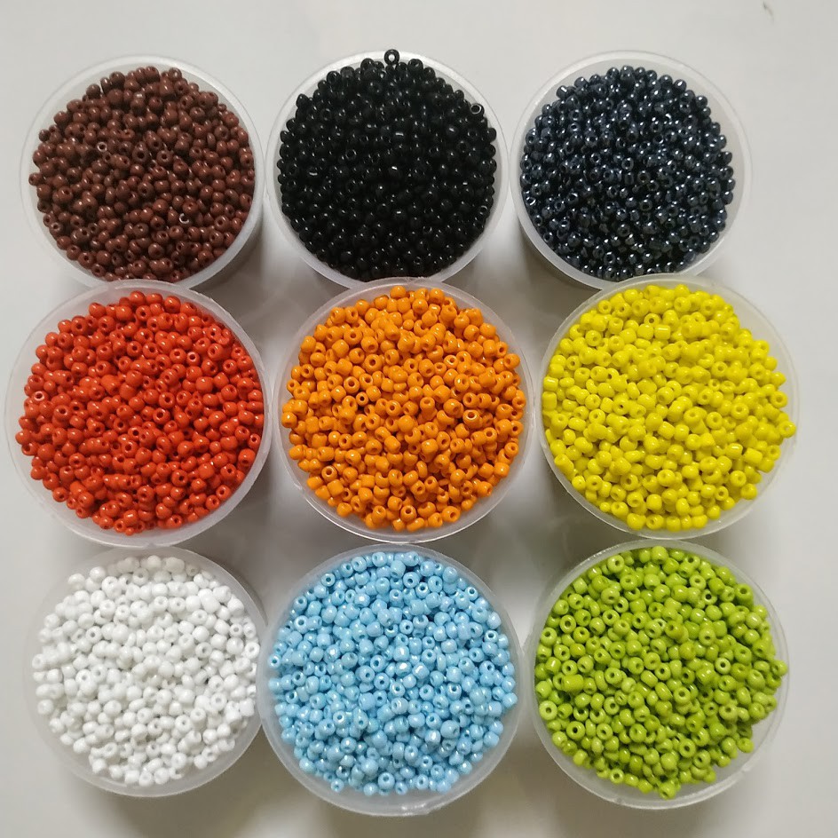 20gr hạt cườm đại màu đục (tầm 4mm, hạt lớn không đều) - Nguyên liệu làm vòng, handmade khác