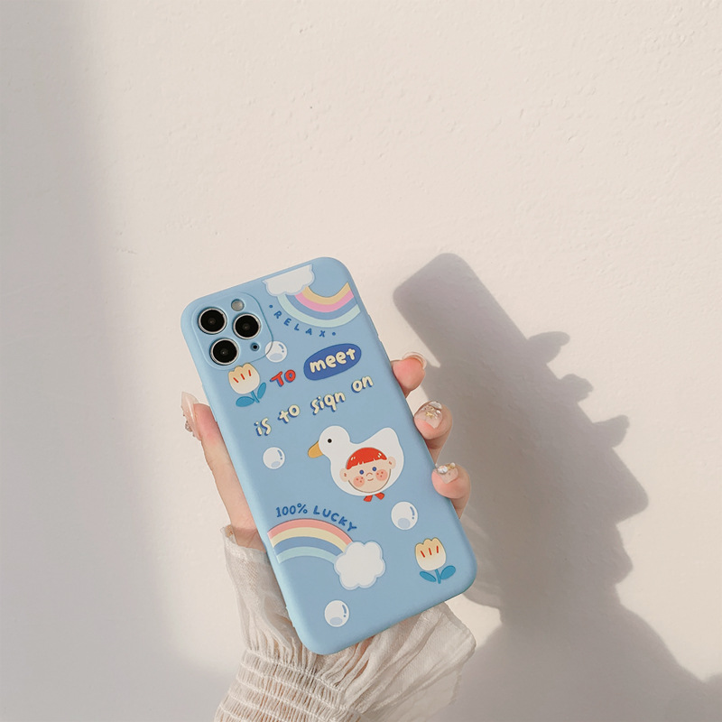 Ốp điện thoại mềm chống sốc họa tiết dễ thương cho IPhone 11 Pro Max 11 Pro 10 X 6s 7 8 Plus Xr Xs Max SE2 2020 | BigBuy360 - bigbuy360.vn