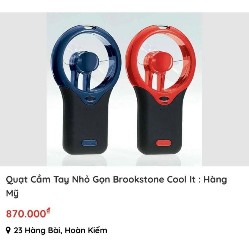 QUẠT CẦM TAY BRookstone USA _xuất xịn