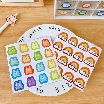 Set 2 tấm sticker decal trang trí sổ vở Tom House