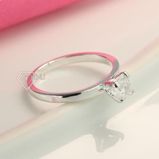 Haugiang Nhẫn bạc nữ đẹp ⚜️FREESHIP⚜️ Nhẫn nữ đơn giản giá rẻ đính đá
