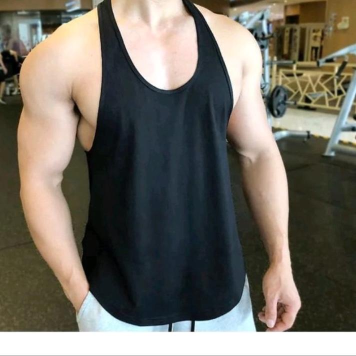 Xbigsalex (Miễn Phí 1 Cặp Áo Thun Trơn Có Dây Đeo Nhỏ Cho Nam Tập Gym / Thể Hình