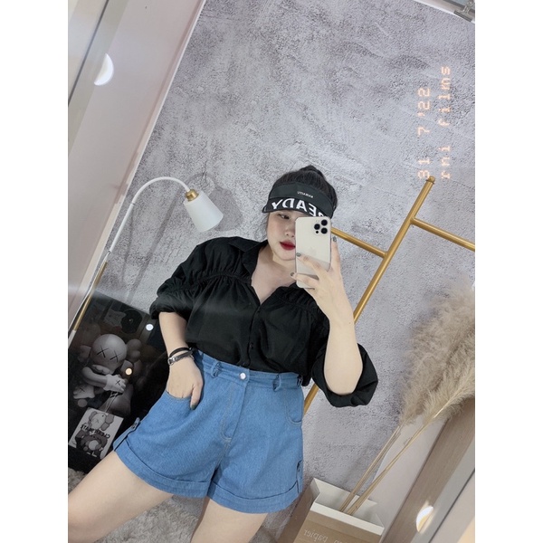 Áo sơ mi tay rút - MÚP BIGSIZE 60-100KG