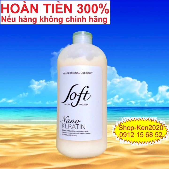 Kem hấp tóc Soft Nano Keratin tươi 1000ml phục hồi tóc chuyên sâu