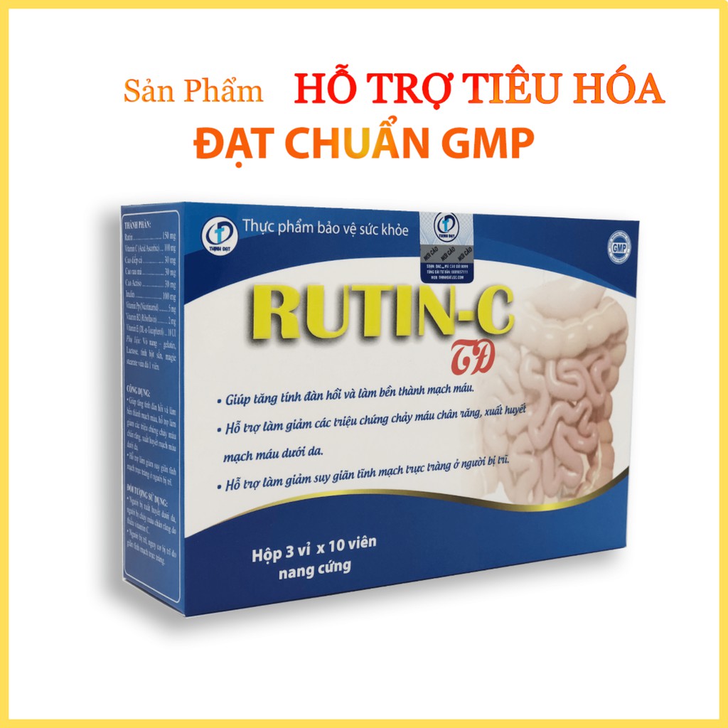 Rutin C - Rutin C - Hỗ trợ làm giảm suy giãn tĩnh mạch trực tràng ở người bị trĩ, sa búi trĩ (Hộp 30 viên)