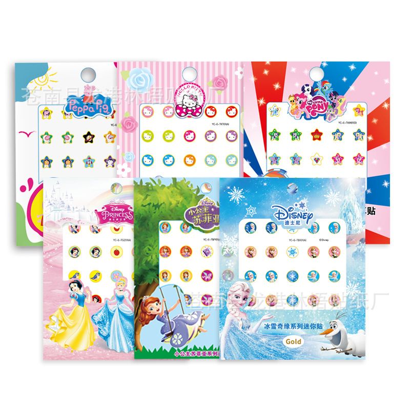 Sét sticker dán tai nhiều mẫu cho bé gái