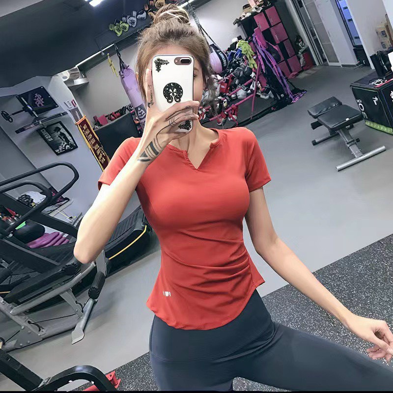 Áo phông thể thao tập gym yoga co giãn 4 chiều hàng quảng châu