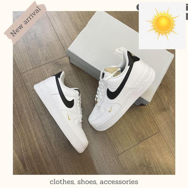 🤾👷 Giày_Nike AF1 Thể Thao, Giày Air Force 1 Trắng Đen Thêu Vàng Thời Trang Hàng Đẹp Full Box 🤾👷