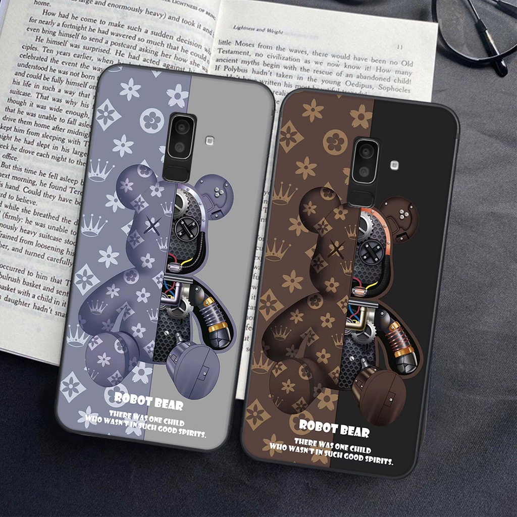 Ốp lưng Samsung Galaxy A6 PLUS  / J8 in hình Gấu nâu - hồng, Gấu Be@rick  cực CUTE, DỄ THƯƠNG