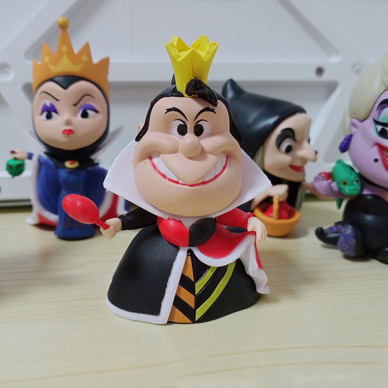 Set 6 Mô Hình Đồ Chơi Nhân Vật Maleficent Evil Queen Cruella de Vil Villains Ursula 101 Dalmatians