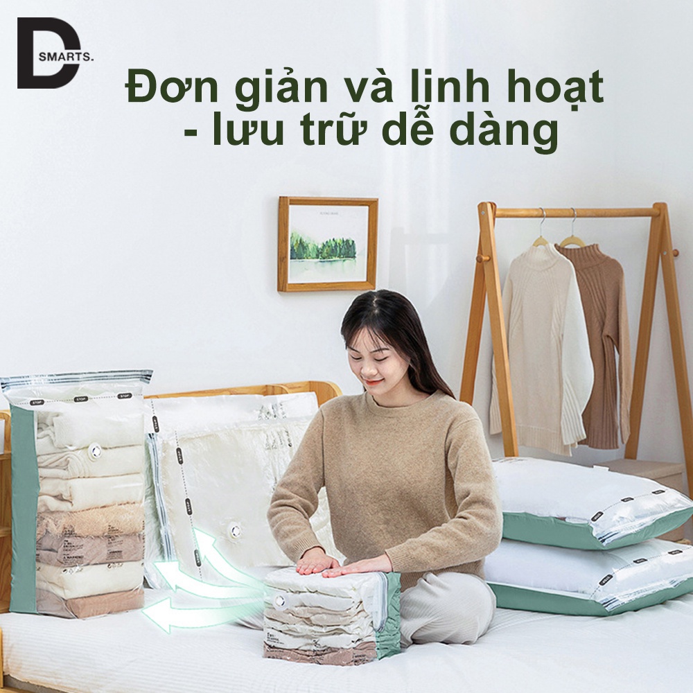 Túi hút chân không đựng quần áo, chăn màn, chống bụi, bảo quản chăn, ga, gối tiện dụng