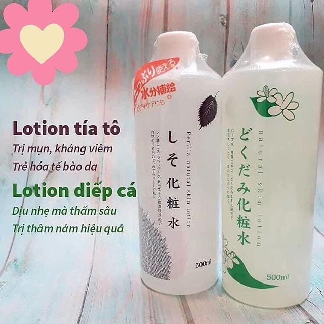 Nước hoa hồng nước cân bằng lotion toner diếp cá, tía tô giảm mụn Dokudami Nhật Bản