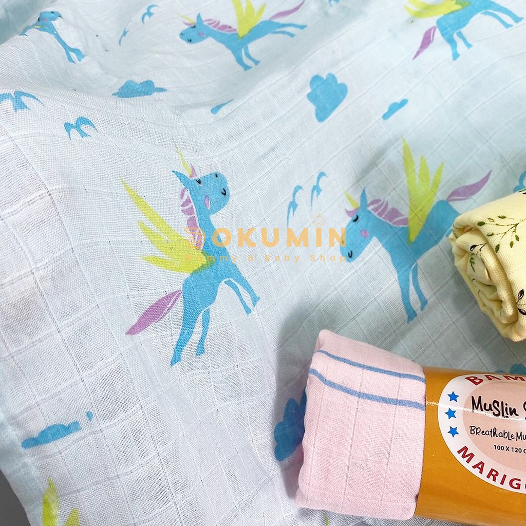 Khăn tắm cho bé sợi tre muslin swaddle siêu mềm đa năng choàng quấn cao cấp an toàn cho bé sơ sinh DOKUMIN KTMS45