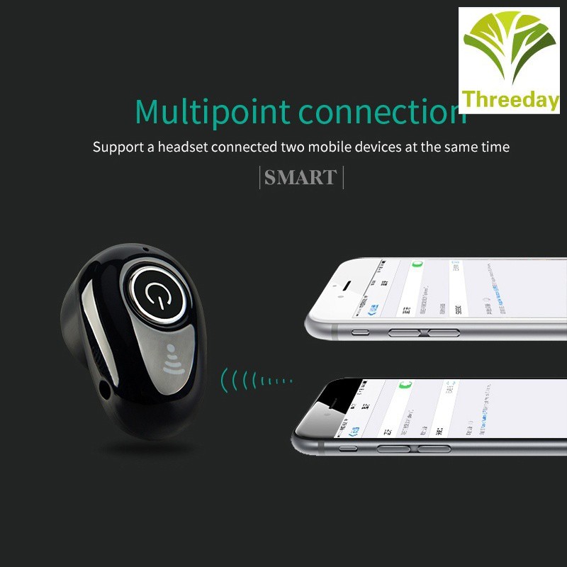 Tai nghe Bluetooth thiết kế không day nhỏ gọn tiện dụng chất lượng cao kèm phụ kiện