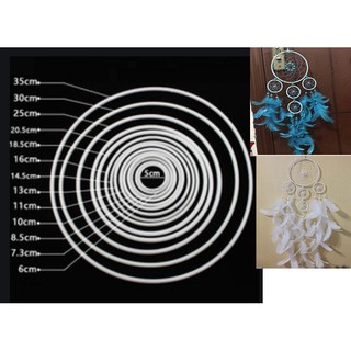 Combo 5 Vòng tròn nhựa làm dreamcatcher Size 5-6-7-8-9-10-12-14-16-18-20-25-30-35cm