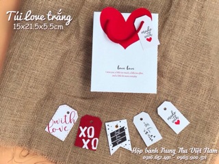 [set 100] tag giấy Valentine xinh xắn