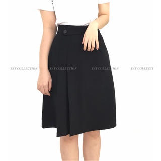 Chân Váy Công Sở Chữ A Phối Đai Xếp Ly Thanh Lịch Thiết Kế Tây Collection
