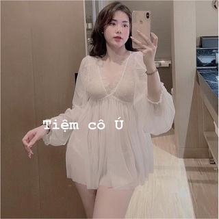 Đầm ngủ tay phồng có bigsize