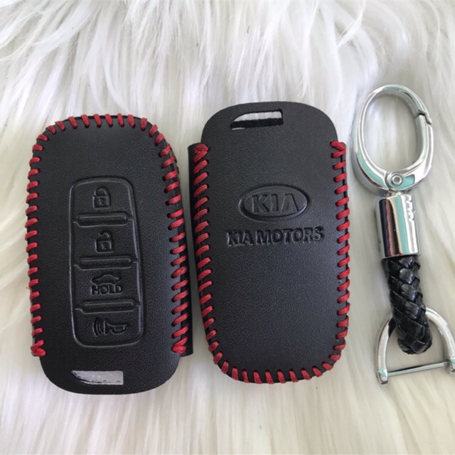 Bao Da kèm móc khóa Chìa thông minh 4 nút KIA Forte K5 Sportage