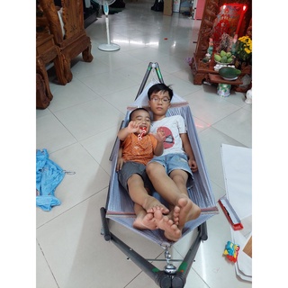 [RẺ VÔ ĐỊCH]KHUNG VÕNG XẾP EM BÉ + LƯỚI VÕNG LOẠI ĐẸP,ỐNG SẮT LỚN Φ32, LƯỚI KHỔ RỘNG, DÀY,CHẮC CHẮN FREESHIP