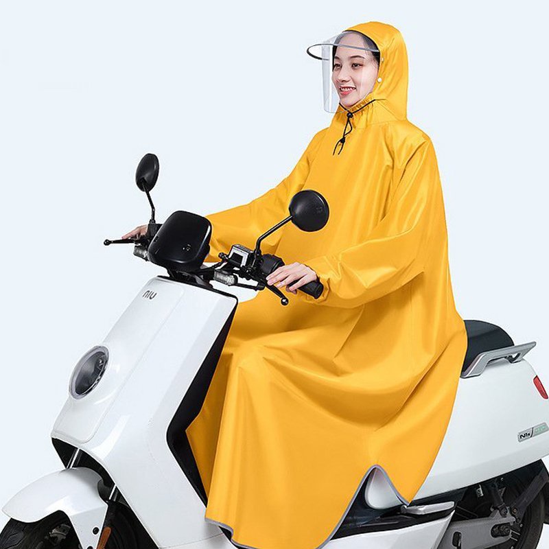 Áo mưa đi xe xẻ tà phong cách Nhật Bản mới cao cấp tiện dụng nhiều màu lựa chọn có kèm theo túi sách