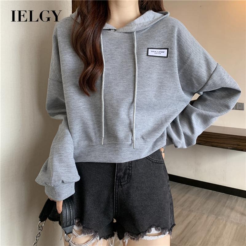 IELGY  Áo sweater Dáng Rộng Ngắn Thiết Kế IELGY niche Sang Trọng Cho Nữ