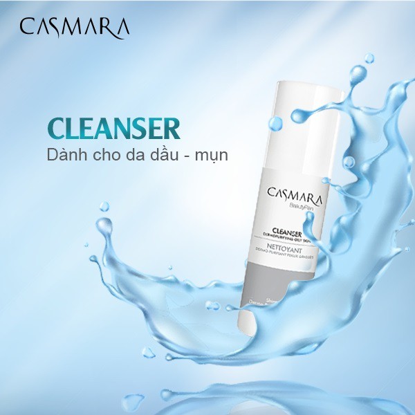 Sữa Rửa Mặt Kiềm Dầu CASMARA Dermopurifying Oily Skin Cleanser - nhập khẩu Tây Ban Nha - 150ml