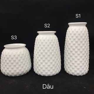 LỌ HOA GỐM SỨ TRẮNG BÁT TRÀNG CAO CẤP