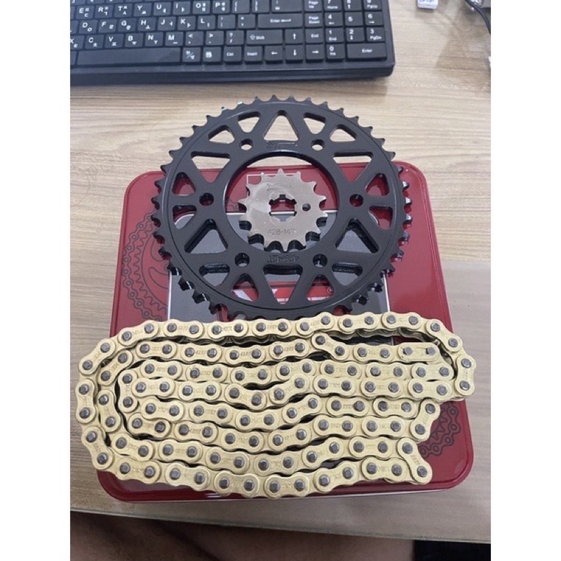 Bộ Nhông Sên Đĩa X1R Vàng Xe ex135/ex150/Winner/WinnerX/Sonic/Raider fi…..vv