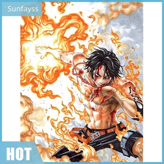 Bộ Tranh Đính Đá Nhân Tạo Tự Làm Hình Nhân Vật One Piece Độc Đáo