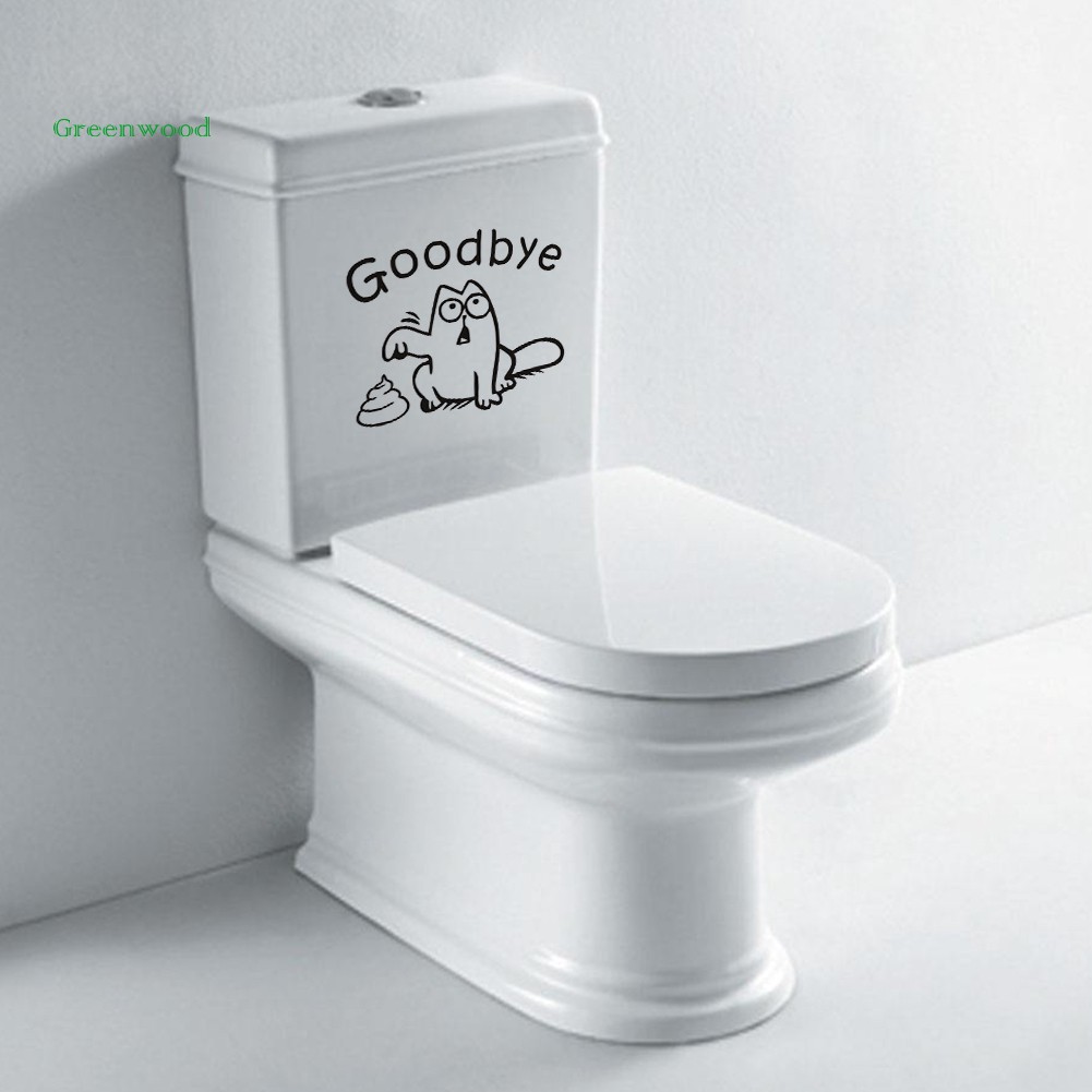 Nhãn dán trang trí nhà tắm/nắp toilet họa tiết động vật dễ thương