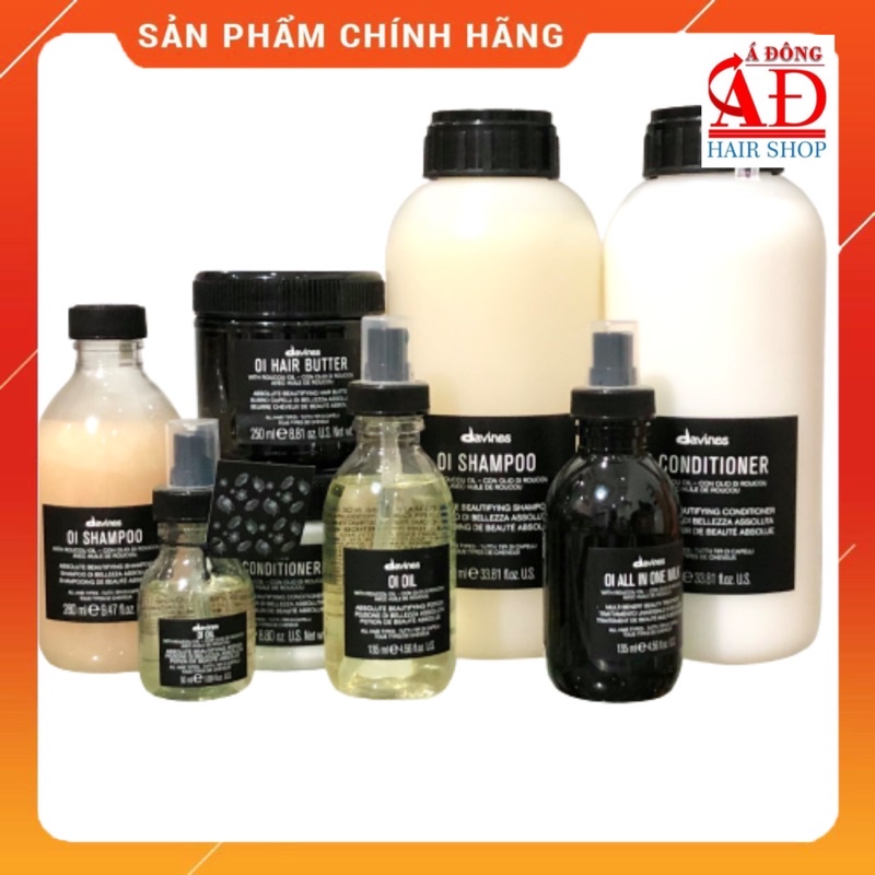 Bộ dầu gội xả ủ tinh dầu dưỡng tóc hoàn mỹ Davines OI OIL hair Butter Italy