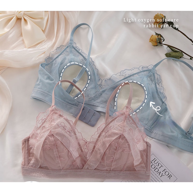 Bộ Đồ Lót Tam Giác Phối Ren Quyến Rũ Thời Trang Phong Cách Hàn Quốc Cho Nữ