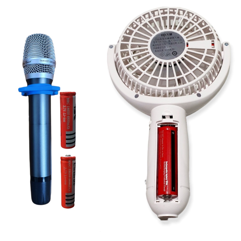 PIN SẠC/MÁY SẠC 3V7/4V2 DÙNG CHO QUẠT VÀ ĐÈN PIN