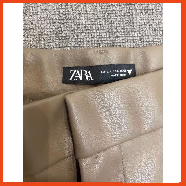 Quần Da Za Ra Màu Nâu Cho Nữ