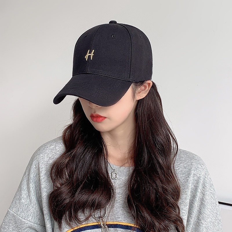 Mũ lưỡi trai nam nữ, nón kết lưỡi trai thêu chữ H form unisex phong cách Ulzzang N07