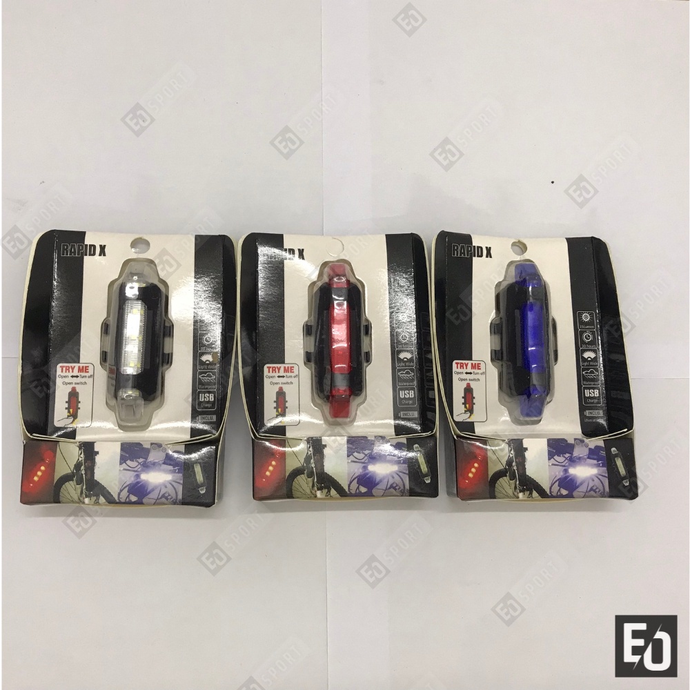Đèn Led Gắn Hậu Xe Đạp, Xe Máy Báo Tín Hiệu 5 Chế Độ ,Chống Nước Có Cổng USB - EO.sportDZ