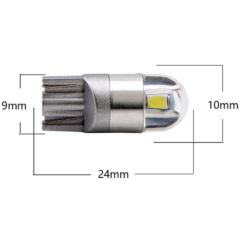 Set 4 Bóng Đèn LED T10 3030 2SMD 360 Độ Cho Xe Ô Tô